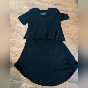 Kowtow two-layer dress in t-shirt material black size s